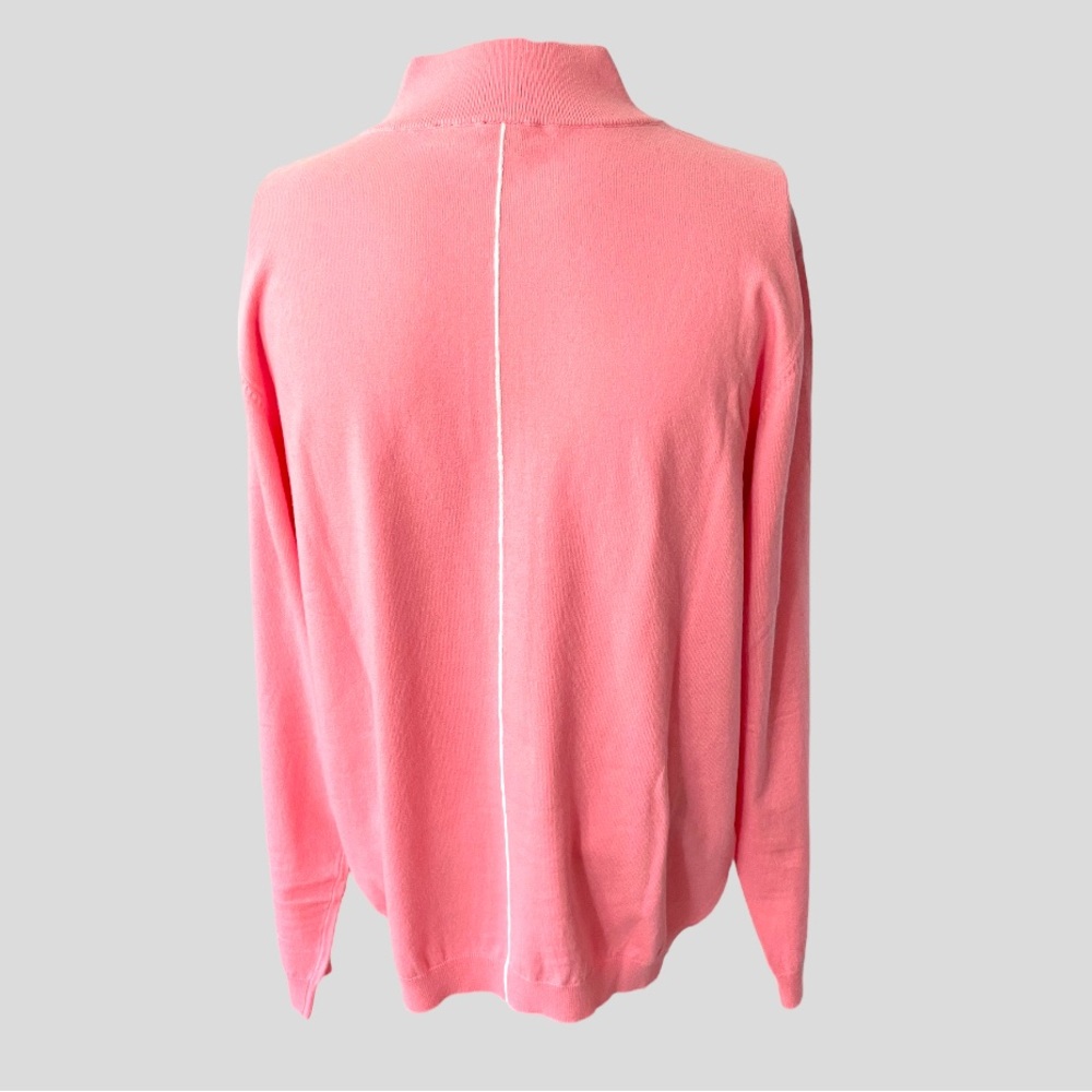 FOOTJOY 1857 CASHMERE BLEND Pink Half Zip Pullover Size Large - Picture 3 of 10